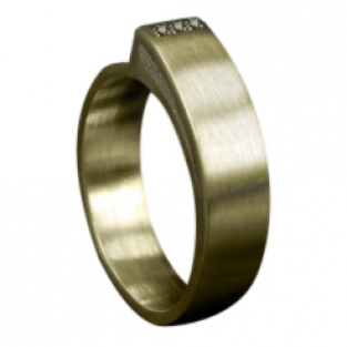 Ring 5mm met 3 steentjes en open askamer